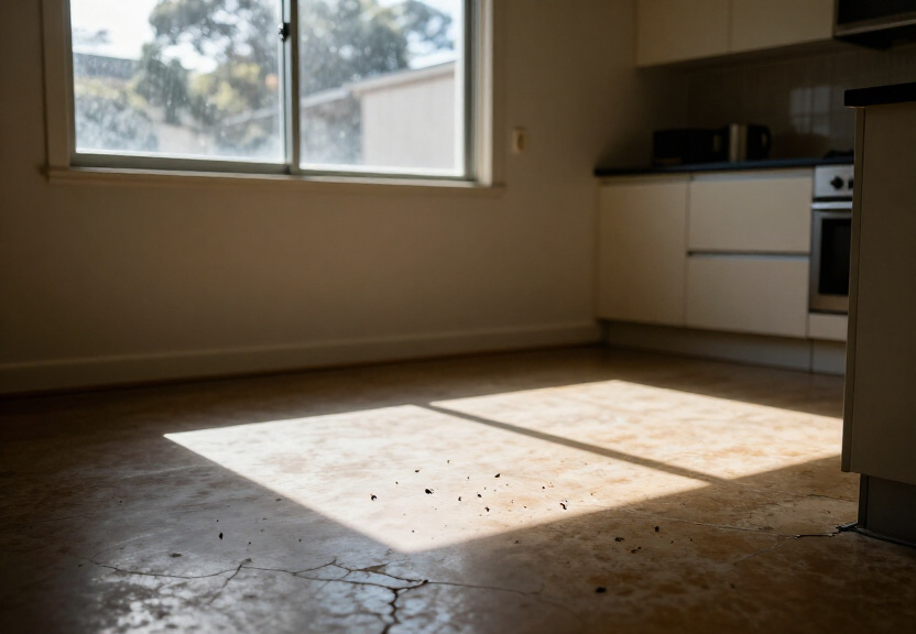 Insect activity in a Port Botany warehouse before treatment